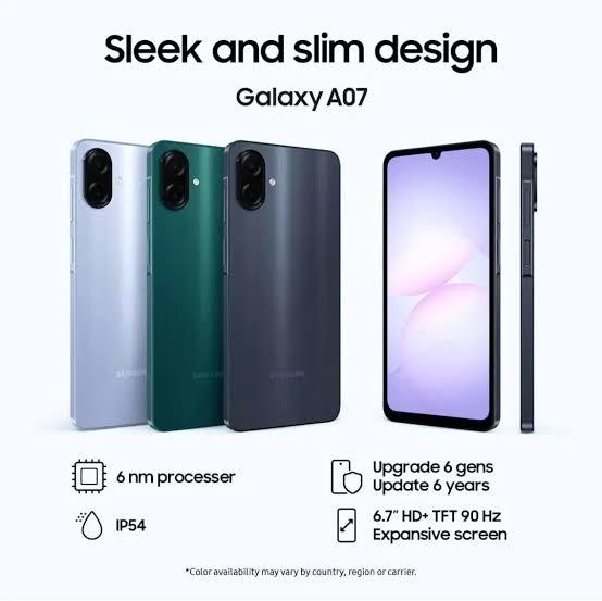 SAMSUNG GALAXY A07 view 1